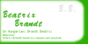 beatrix brandt business card